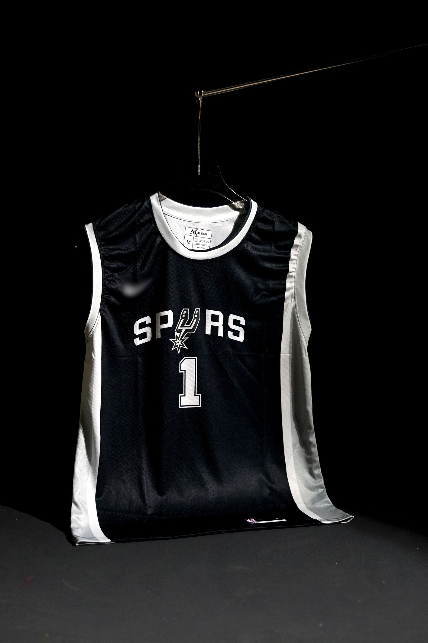 NBA | San Antonio Spurs | VICTOR WEMBANYAMA #1 | 2026 | Icon Edition | Black | Latest Design | Sleeveless Kit