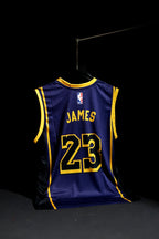 NBA | Los Angeles Lakers | LEBRON JAMES #23 | 2025-26 | Statement Edition | Navy Blue | Sleeveless Kit