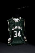 NBA | Milwaukee Bucks | GIANNIS ANTETOKOUNMPO #34 | 2017 | Statement Edition | Navy Blue | Sleeveless Kit