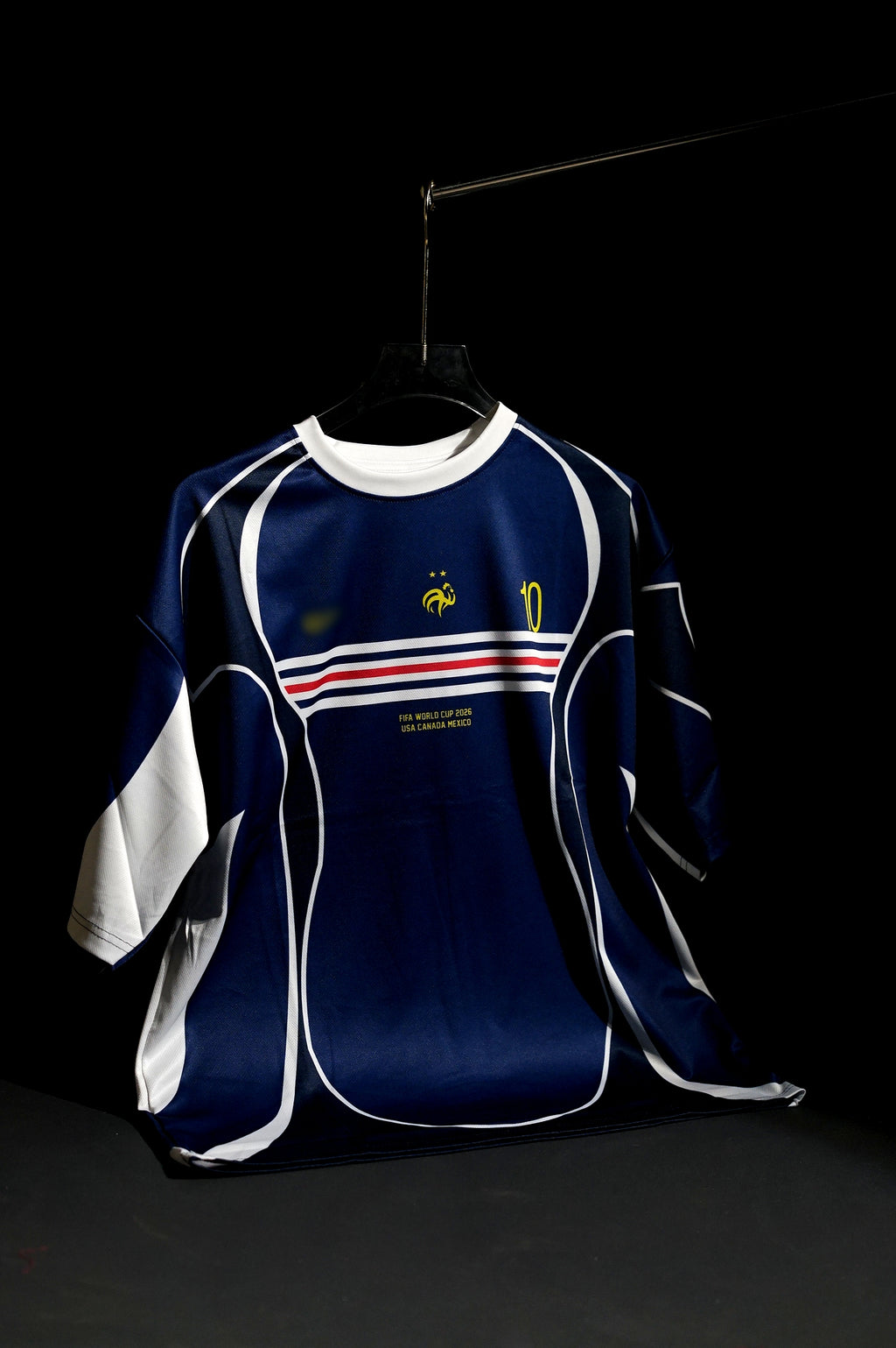 France | ZINEDINE ZIDANE #10 | 2026 | Special Kit | Navy Blue | Retro Design | Oversized Fit