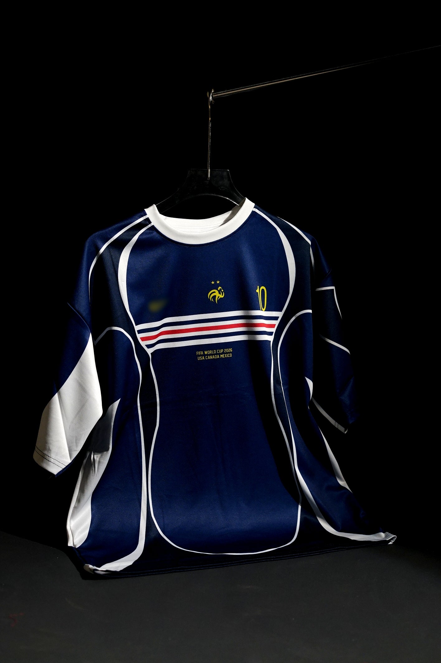 France | ZINEDINE ZIDANE #10 | 2026 | Special Kit | Navy Blue | Retro Design | Oversized Fit