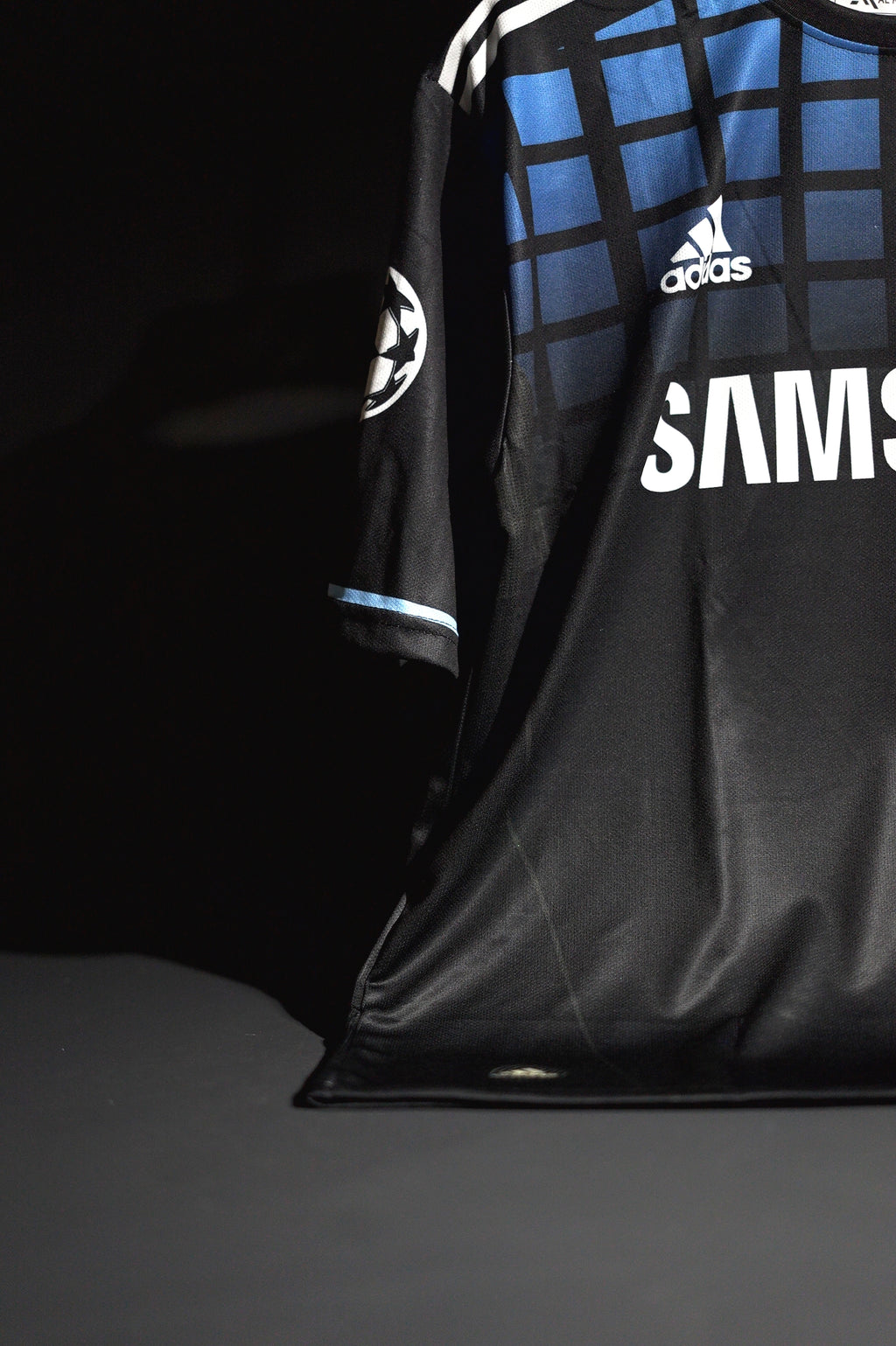 Chelsea FC | TORRES #9 | 2011-12 | Away Kit | Retro Design | Black & Blue | Oversized  Fit