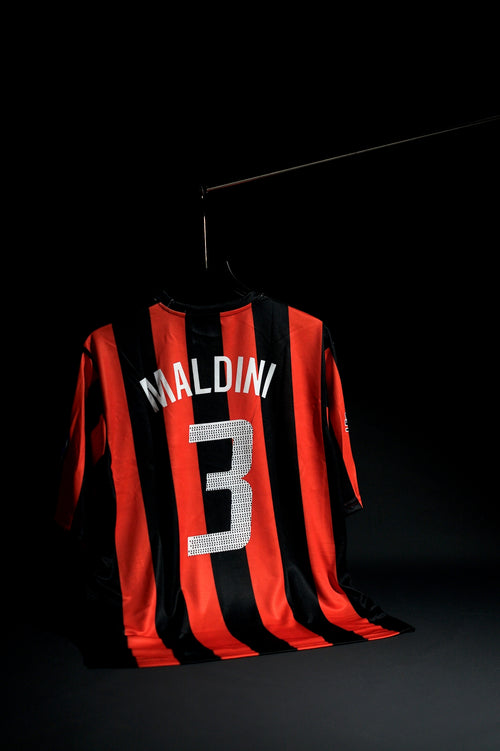 AC Milan | MALDINI #3 | 2003-04 | Home kit | Retro Design | Red & Black | Oversized Fit