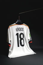 Germany | TONI KROOS #18 | 2014 FIFA Worldcup | Home Kit | Retro Design | White & Red | Oversized Fit