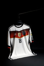 Germany | TONI KROOS #18 | 2014 FIFA Worldcup | Home Kit | Retro Design | White & Red | Oversized Fit