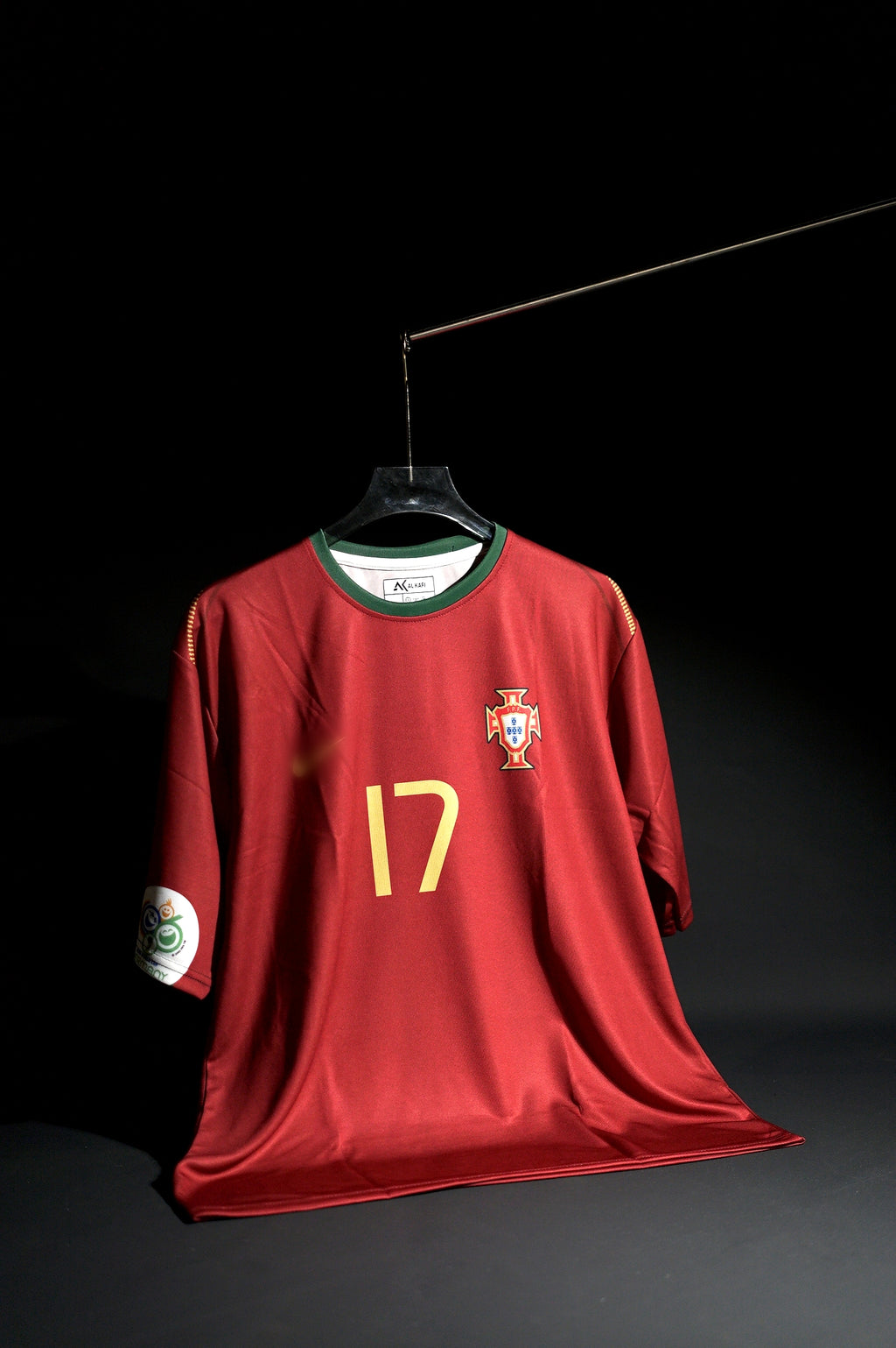 Portugal | CRISTIANO RONALDO #17 | 2006 FIFA Worldcup | Home Kit |  Retro Design | Red & Yellow | Oversized Fit
