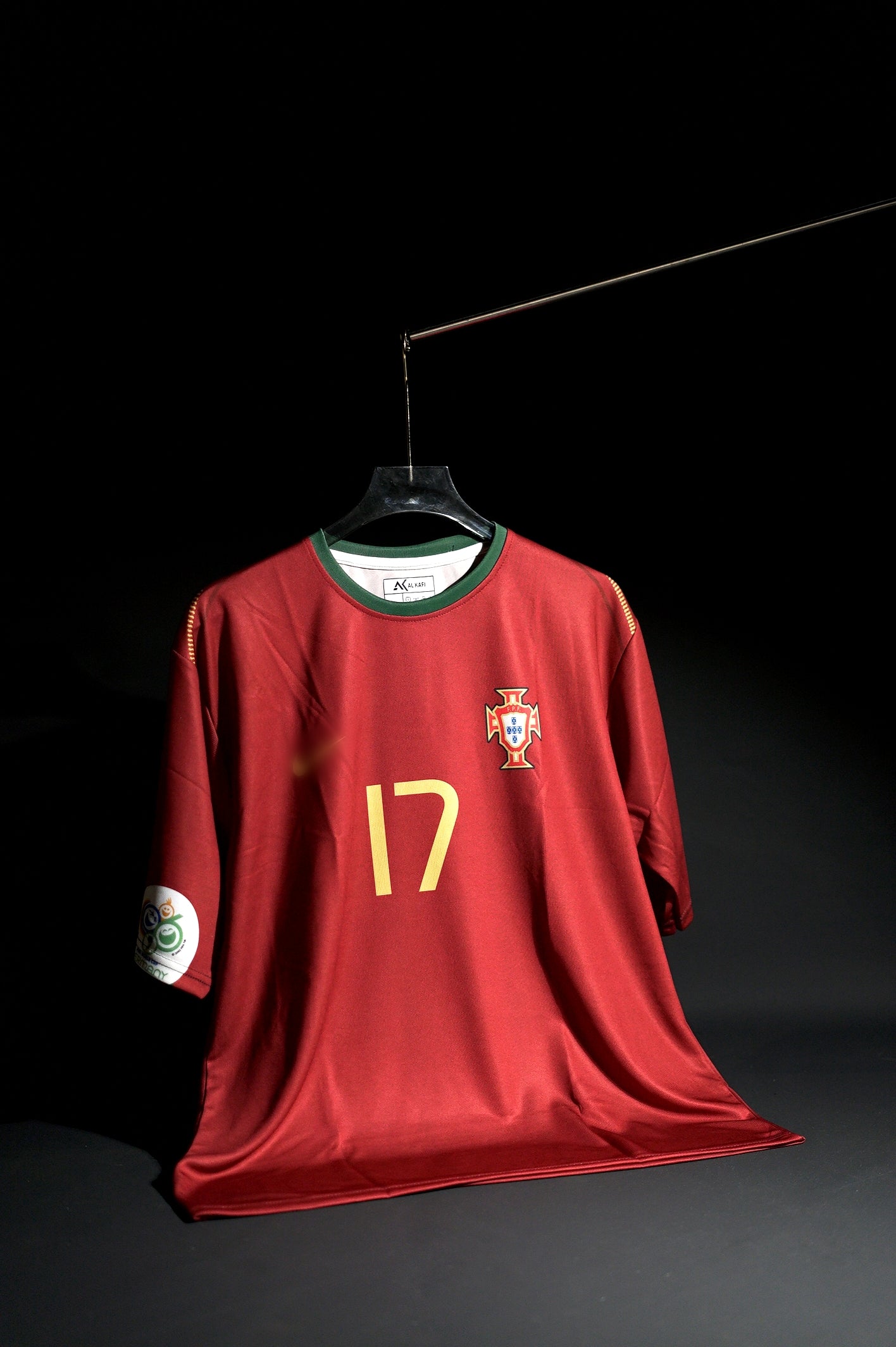Portugal | CRISTIANO RONALDO #17 | 2006 FIFA Worldcup | Home Kit |  Retro Design | Red & Yellow | Oversized Fit