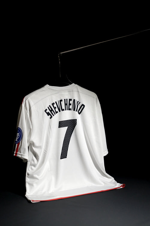 AC Milan | SHEVCHENKO #7 | 2003-04 | Away Kit | Retro Design | White | Oversized Fit