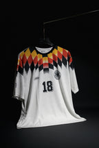 Germany | KLINSMANN #18 | 1994 | Home Kit | Retro Design | White | Oversized Fit