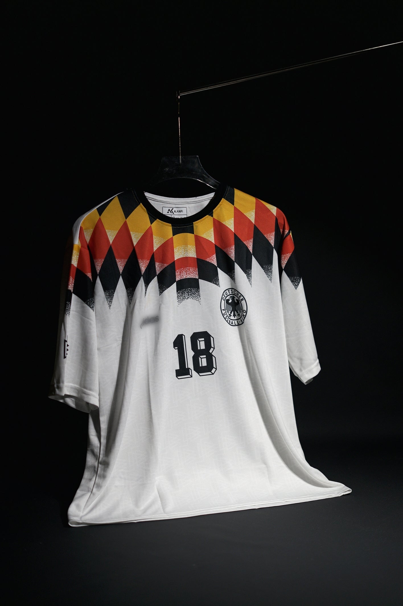Germany | KLINSMANN #18 | 1994 | Home Kit | Retro Design | White | Oversized Fit