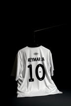 Santos FC | NEYMAR # 10 | 2010-11 | Home Kit | Retro Design | White | Oversized Fit