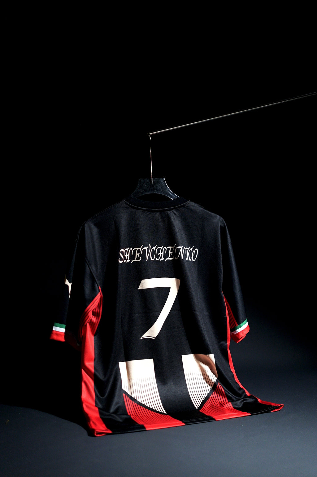 AC Milan | SHEVCHENKO #10 | 2002-03 | Third Kit | Retro Design | Red & Black | Oversized Fit