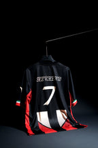 AC Milan | SHEVCHENKO #10 | 2002-03 | Third Kit | Retro Design | Red & Black | Oversized Fit