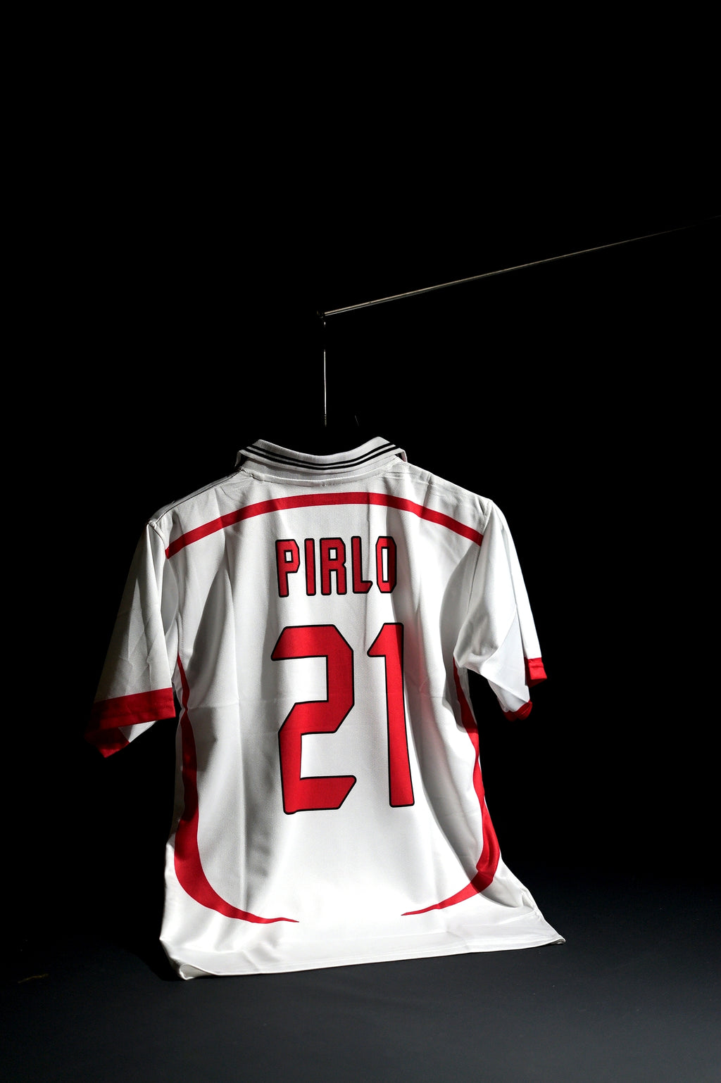 AC Milan | PIRLO #21 | 2006-07 | Home Kit | Retro Design | White & Red | Collared Kit | Oversized Fit