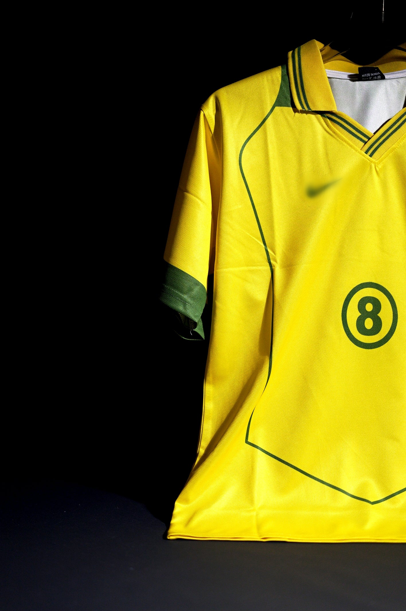 Brazil | KAKA #8 | 2004 | Home kit | Retro Design | Yellow & Green | Collared Kit | Oversized Fit