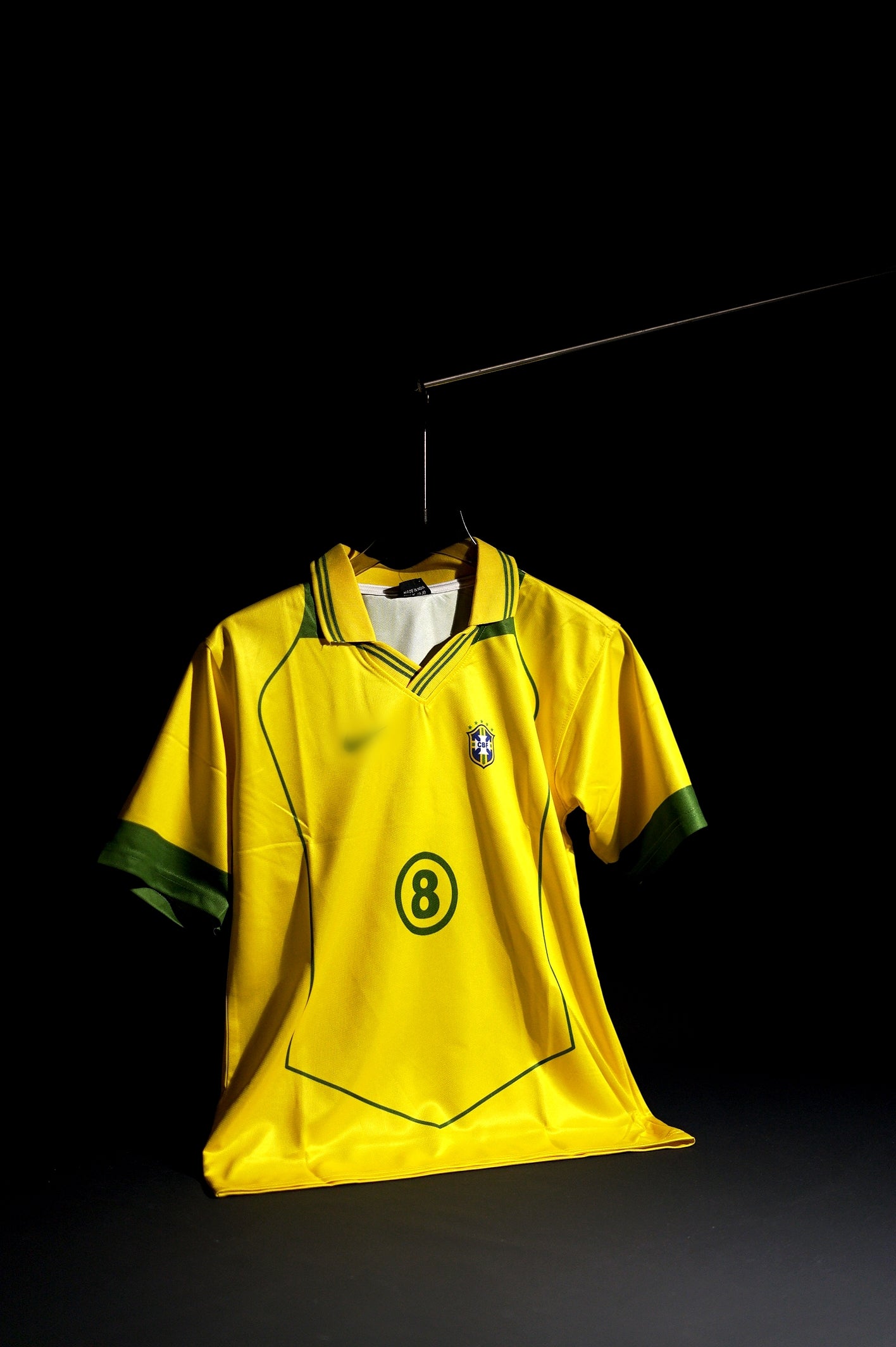 Brazil | KAKA #8 | 2004 | Home kit | Retro Design | Yellow & Green | Collared Kit | Oversized Fit