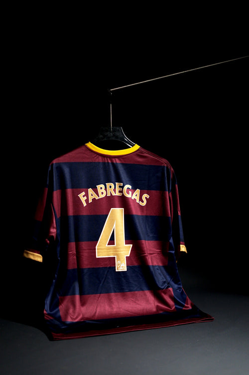 Arsenal FC | FABREGAS #4 | 2007-08 | Third Kit | Retro Design | Maroon & Navy Blue | Oversized Fit