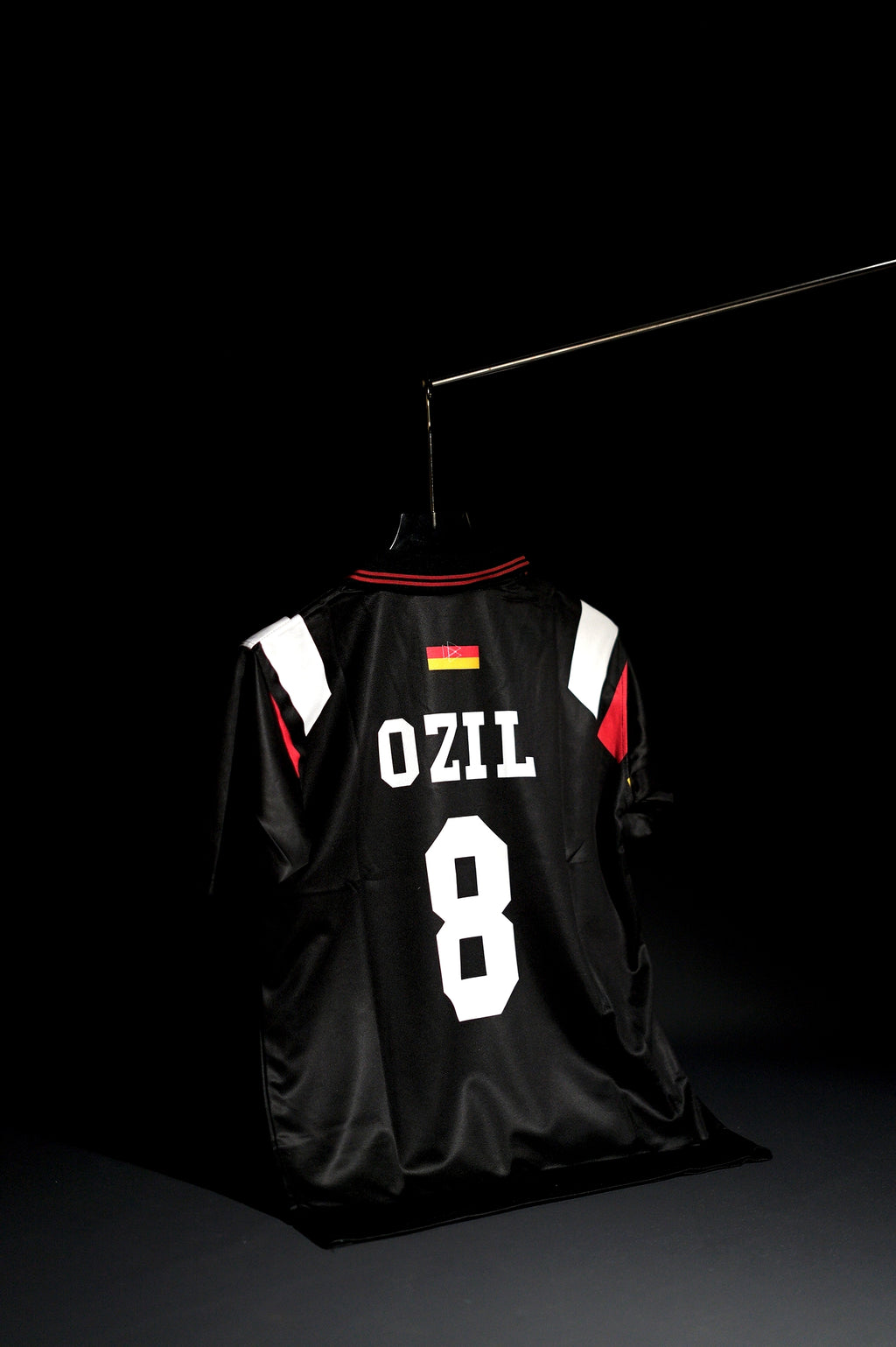 Germany | MESUT OZIL #8 | 1997 | Away kit | Retro Design | Black | Collared Kit | Oversized Fit