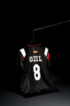 Germany | MESUT OZIL #8 | 1997 | Away kit | Retro Design | Black | Collared Kit | Oversized Fit
