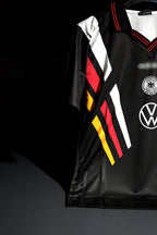 Germany | MESUT OZIL #8 | 1997 | Away kit | Retro Design | Black | Collared Kit | Oversized Fit
