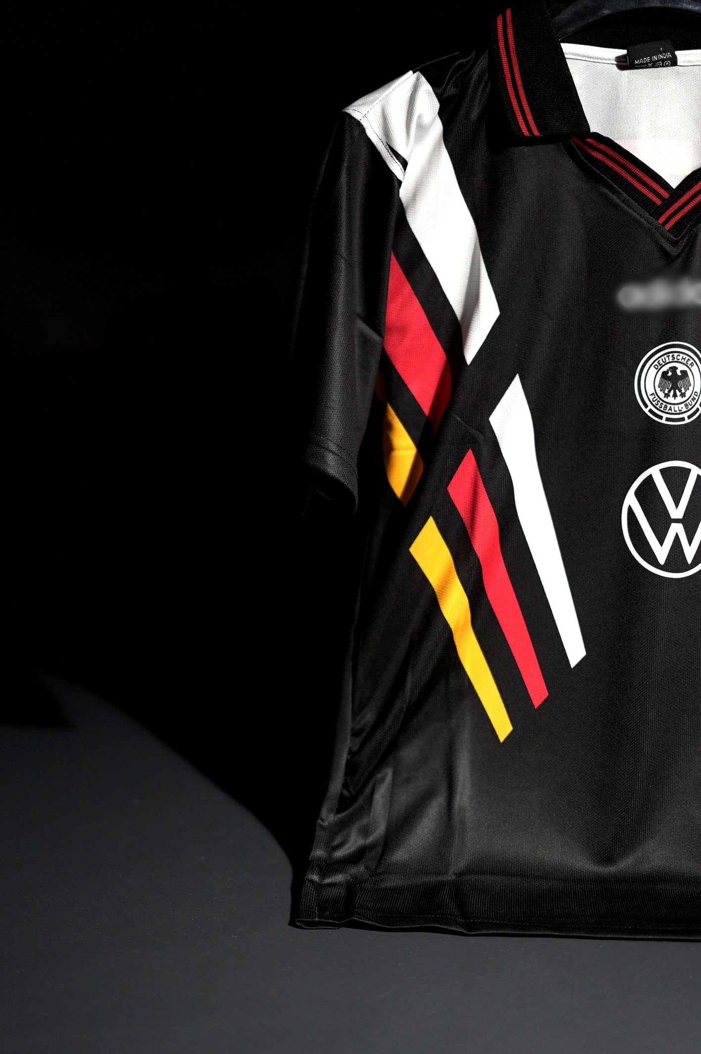Germany | MESUT OZIL #8 | 1997 | Away kit | Retro Design | Black | Collared Kit | Oversized Fit