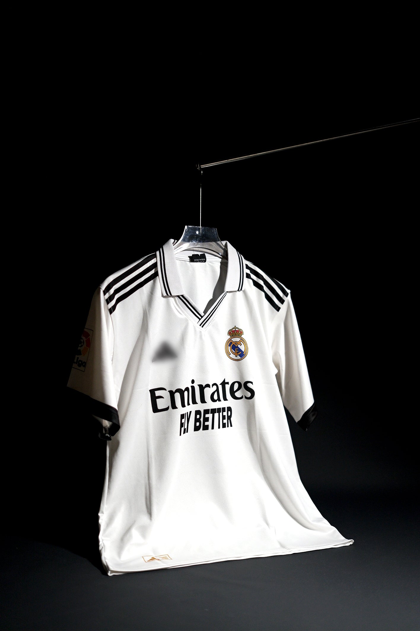 Real Madrid FC | CRISTIANO RONALDO #7 | 2016-17 | Home Kit | Retro Design | White | Collared Kit | Oversized  Fit