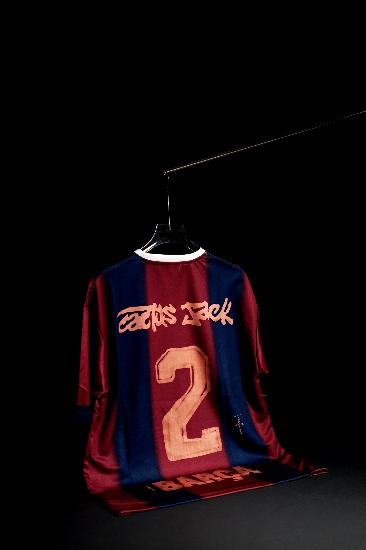 FC Barcelona x Travis Scott | CACTUS JACK #2 | 2000-01 | Home Special Kit | Maroon & Navy Blue | Oversized Fit