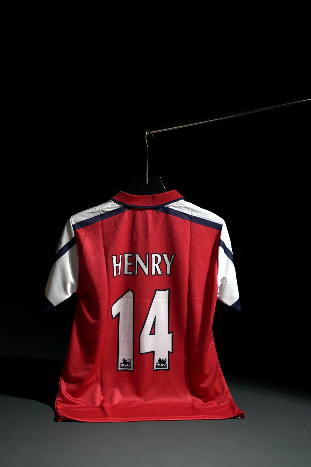 Arsenal FC | HENRY #14 | 2000-01 | Home Kit | Dreamcast | Retro Design | Red | Collared Kit | Regular Fit
