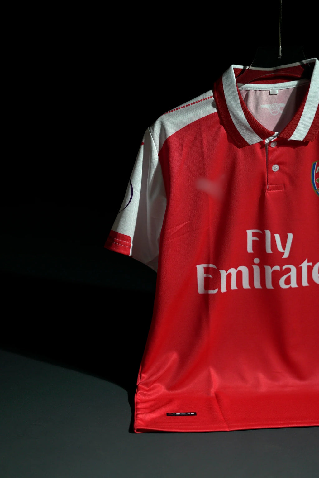 Arsenal FC | OZIL #11 | 2017-18 | Home Kit | Fly Emirates | Retro Design | Red | Collared Kit | Regular Fit