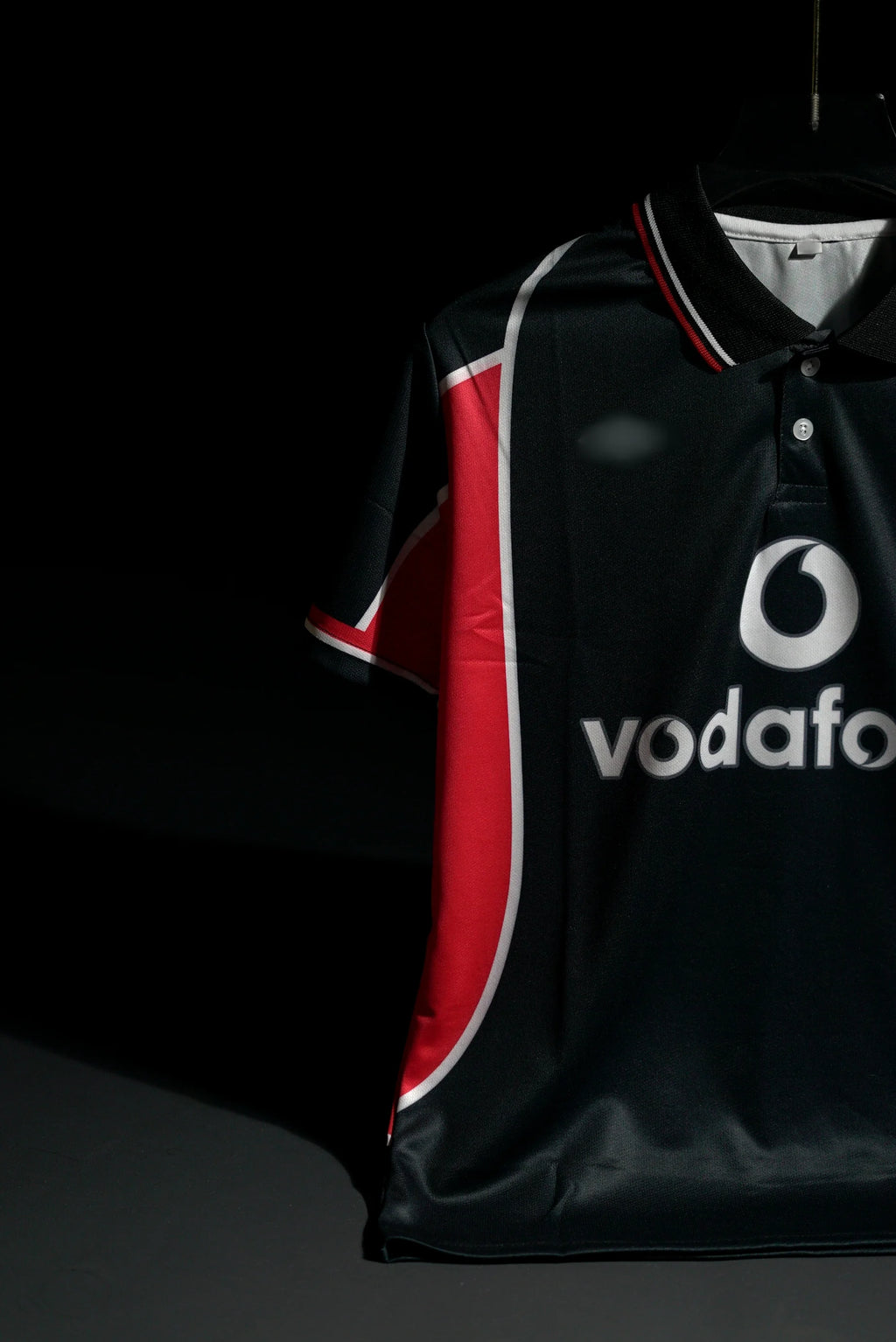 MAnchester United FC | DAVID BECKHAM  #7 | 2000-01 | Third Kit | Vodafone | Retro Design | Black | Collared Kit | Regular Fit