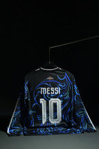 Argentina | LIONEL MESSI #10 | 2026 FIFA World Cup | Away Kit | Latest Design | Black & Blue | Full Sleeve Fit