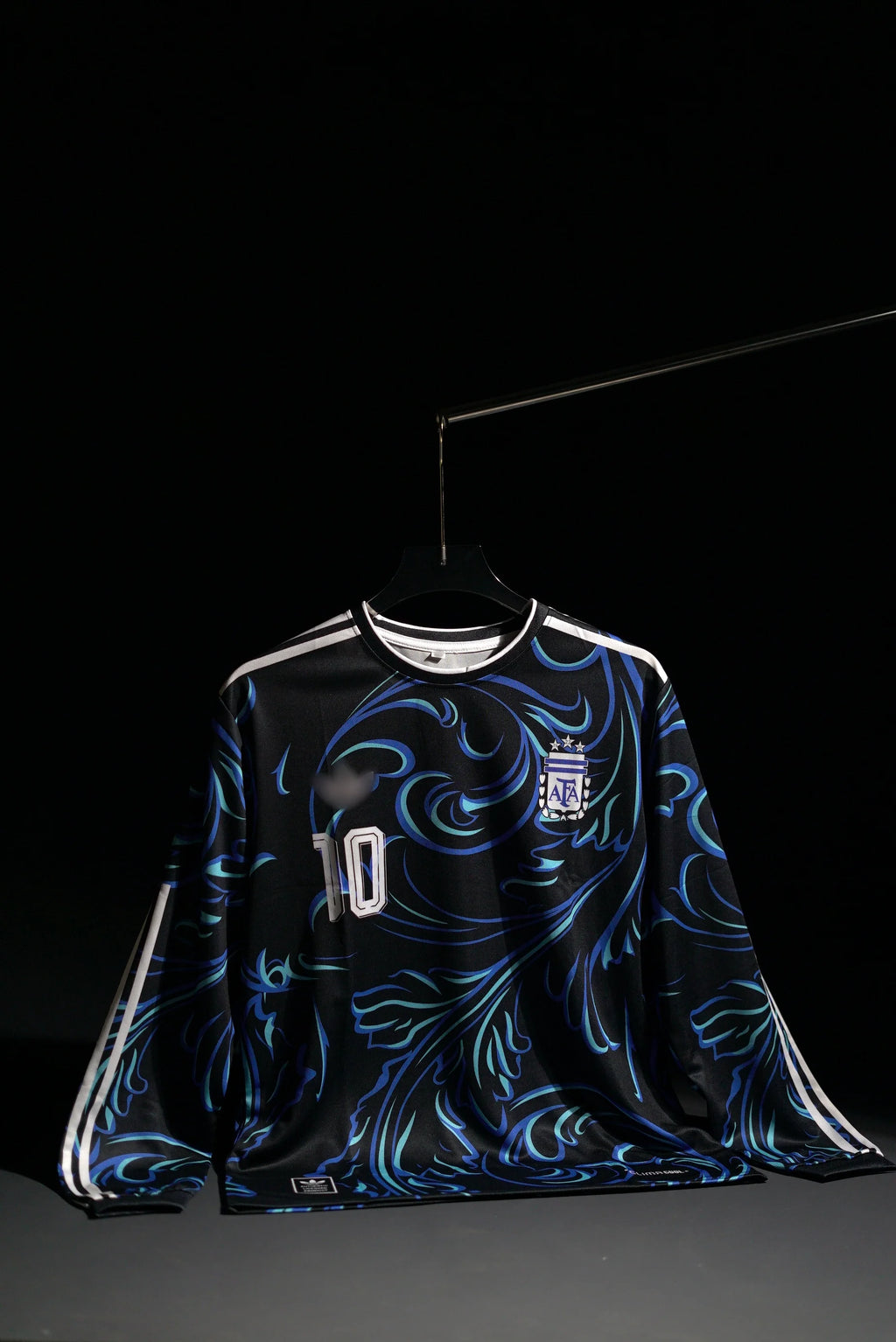 Argentina | LIONEL MESSI #10 | 2026 FIFA World Cup | Away Kit | Latest Design | Black & Blue | Full Sleeve Fit