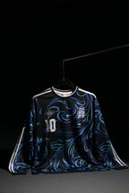 Argentina | LIONEL MESSI #10 | 2026 FIFA World Cup | Away Kit | Latest Design | Black & Blue | Full Sleeve Fit