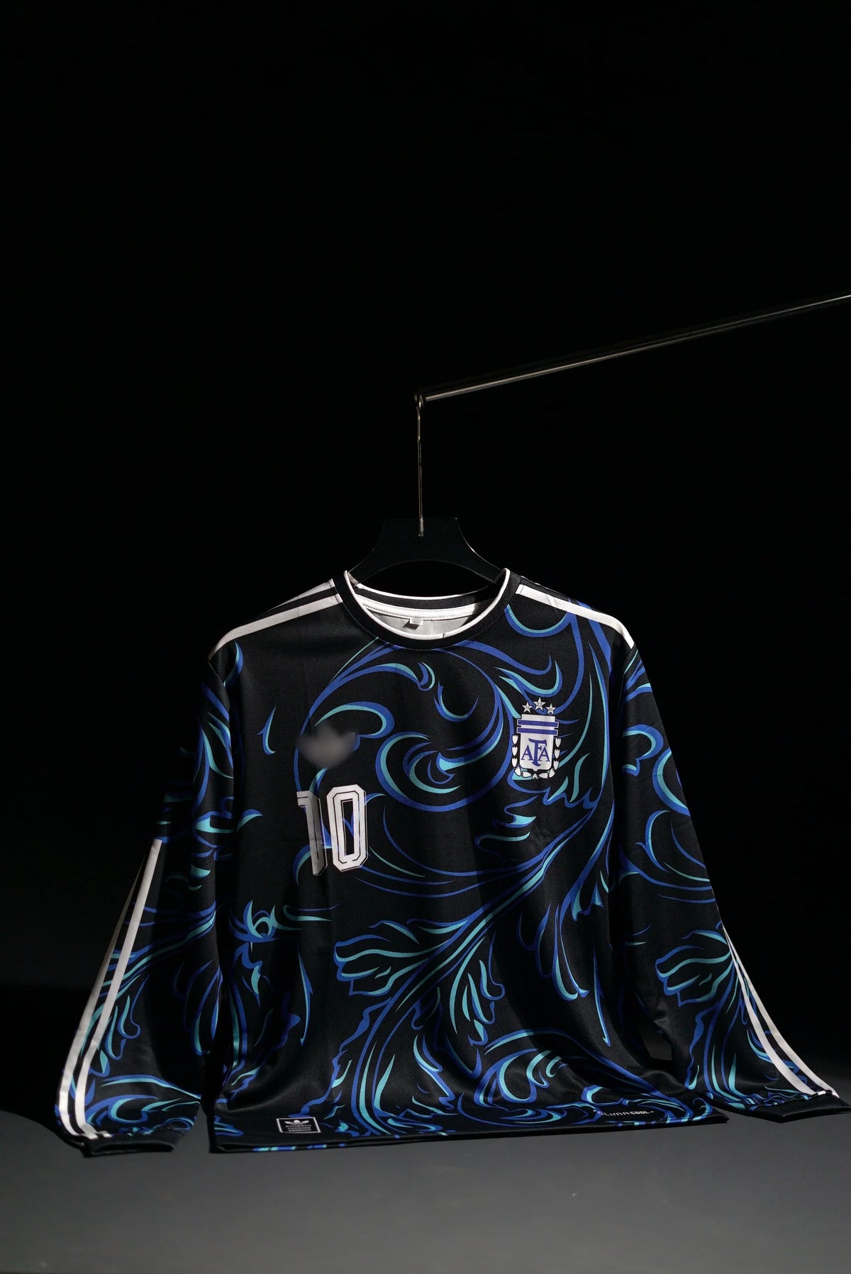 Argentina | LIONEL MESSI #10 | 2026 FIFA World Cup | Away Kit | Latest Design | Black & Blue | Full Sleeve Fit