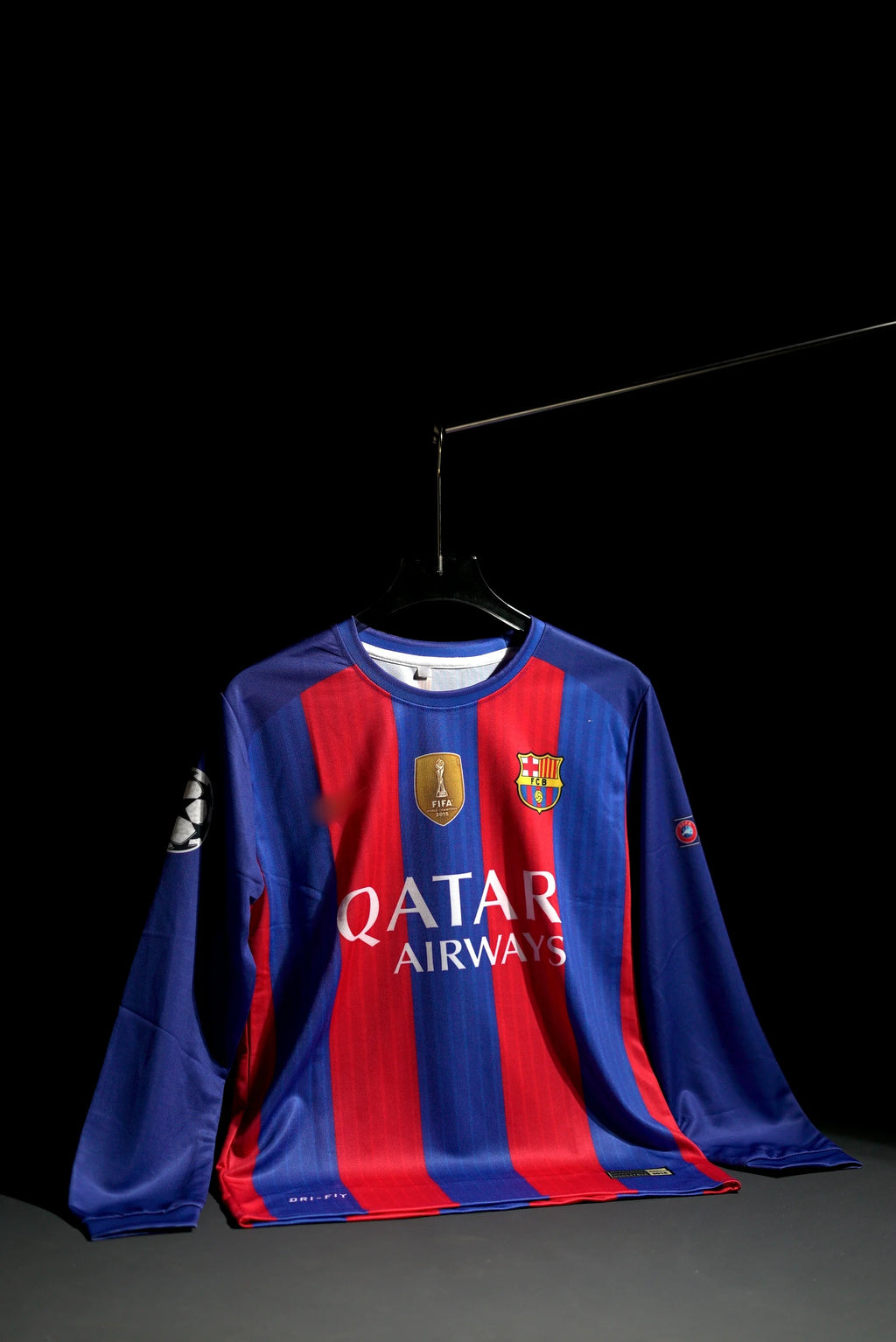 FC Barcelona | NEYMAR JR #11 | 2014-16 | Home Kit | Qatar Airways | Retro Design | Blue & Red | Full Sleeve Fit