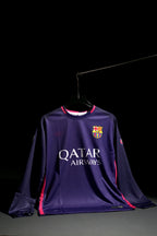 FC Barcelona | NEYMAR JR #11 | 2016-17 | Away Kit | Qatar Airways | Retro Design | Purple & Pink | Full Sleeve Fit