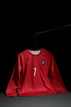 Portugal | CRISTIANO RONALDO #7 | 2026 FIFA World Cup | Home Kit | Latest Design | Red | Full Sleeve Fit