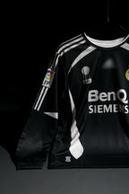 Real Madrid | DAVID BECKHAM #23 | 2006-07 | Away Kit | BenQ | Retro Design | Black | Full Sleeve Fit