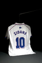 France | ZINEDINE ZIDANE #10 | 1998 FIFA World Cup | Away Kit | Retro Design | White | Collared Kit | Regular Fit