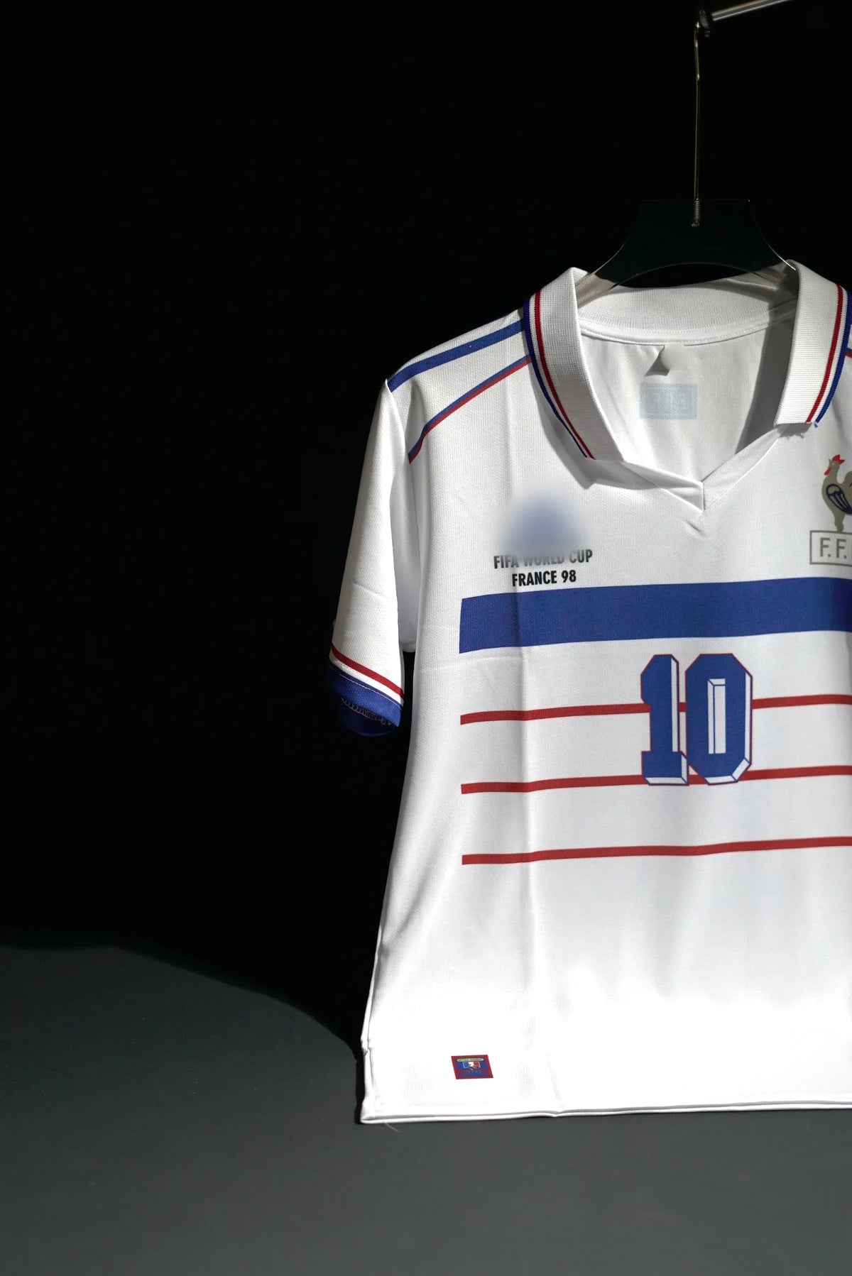 France | ZINEDINE ZIDANE #10 | 1998 FIFA World Cup | Away Kit | Retro Design | White | Collared Kit | Regular Fit
