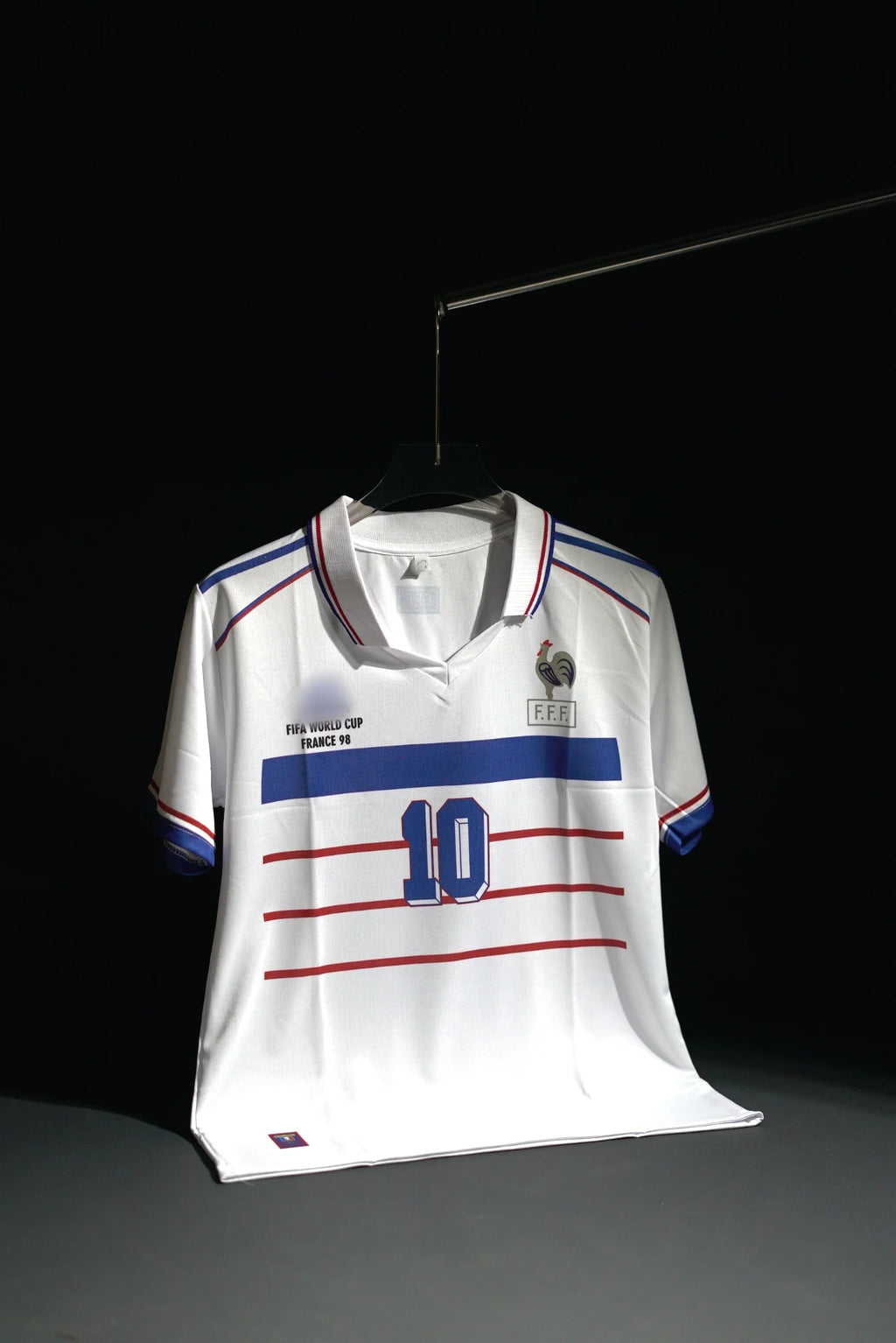 France | ZINEDINE ZIDANE #10 | 1998 FIFA World Cup | Away Kit | Retro Design | White | Collared Kit | Regular Fit