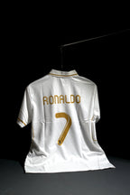 Real Madrid FC | CRISTIANO RONALDO #7 | 2011-12 | Home Kit | bwin | Retro Design | White | Collared Kit | Regular Fit