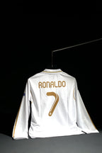 Real Madrid FC | CRISTIANO RONALDO #7 | 2011-12 | Home Kit | bwin | Retro Design | White | Collared Kit | Fullsleeve Fit