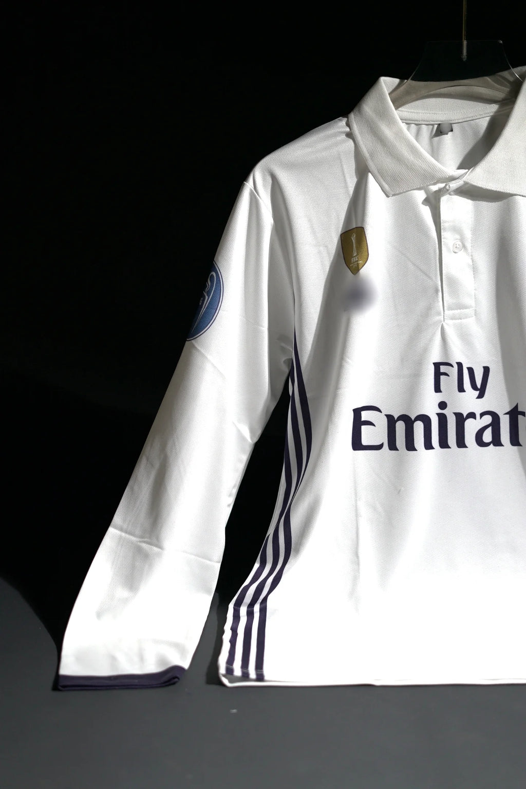 Real Madrid FC | CRISTIANO RONALDO #7 | 2016-17 | Home Kit | Fly Emirates | Retro Design | White | Collared Kit | Fullsleeve Fit