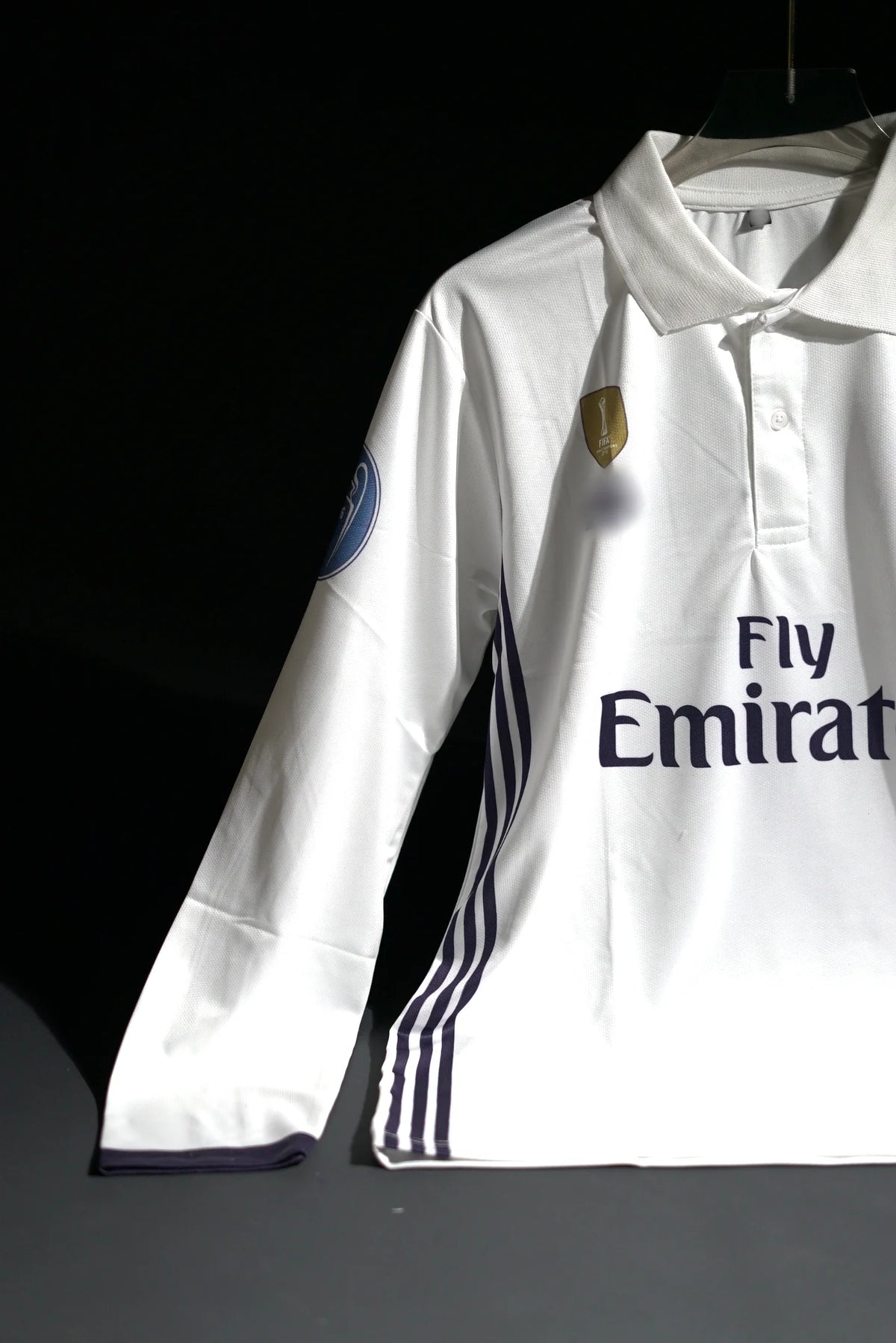 Real Madrid FC | CRISTIANO RONALDO #7 | 2016-17 | Home Kit | Fly Emirates | Retro Design | White | Collared Kit | Fullsleeve Fit