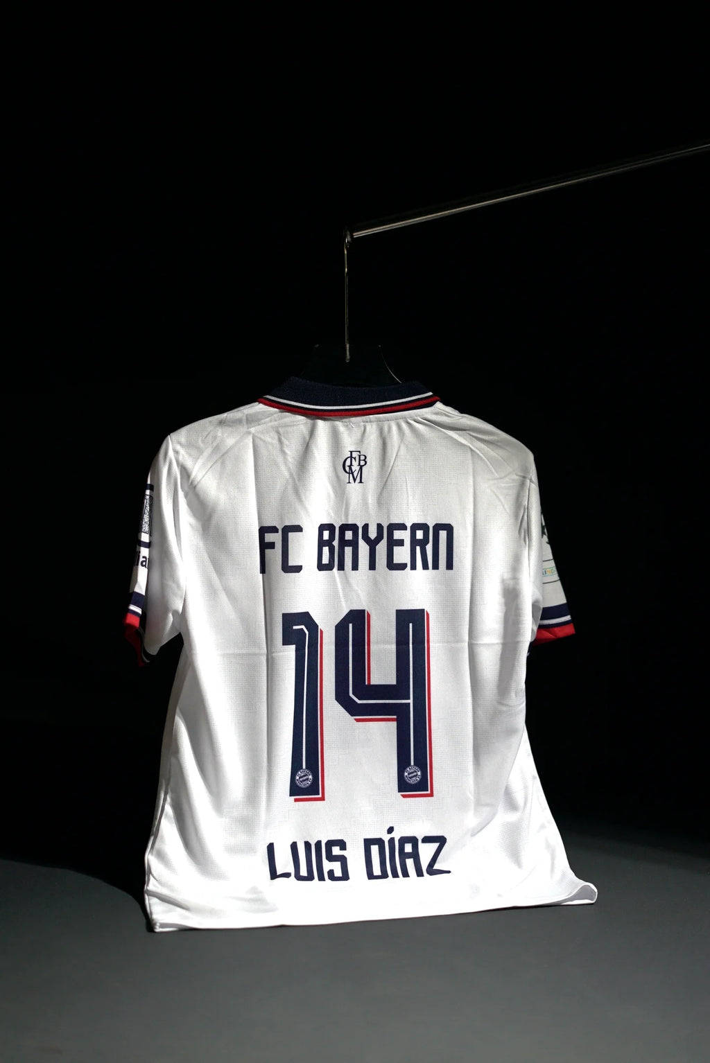 FC Bayern Munchen | LUIS DIAZ #14 | 2026-27 | Away Kit | .T. | Latest Design | White | Collared Kit | Regular Fit