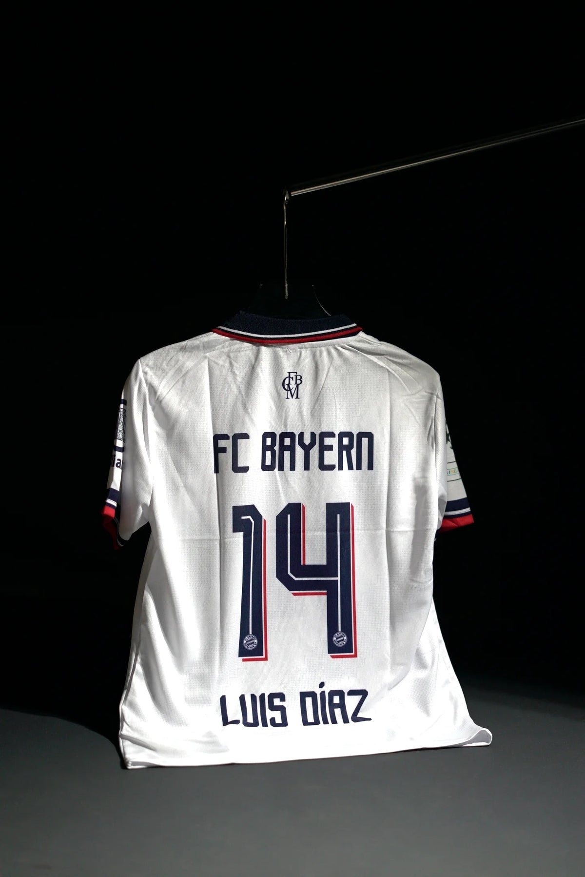 FC Bayern Munchen | LUIS DIAZ #14 | 2026-27 | Away Kit | .T. | Latest Design | White | Collared Kit | Regular Fit