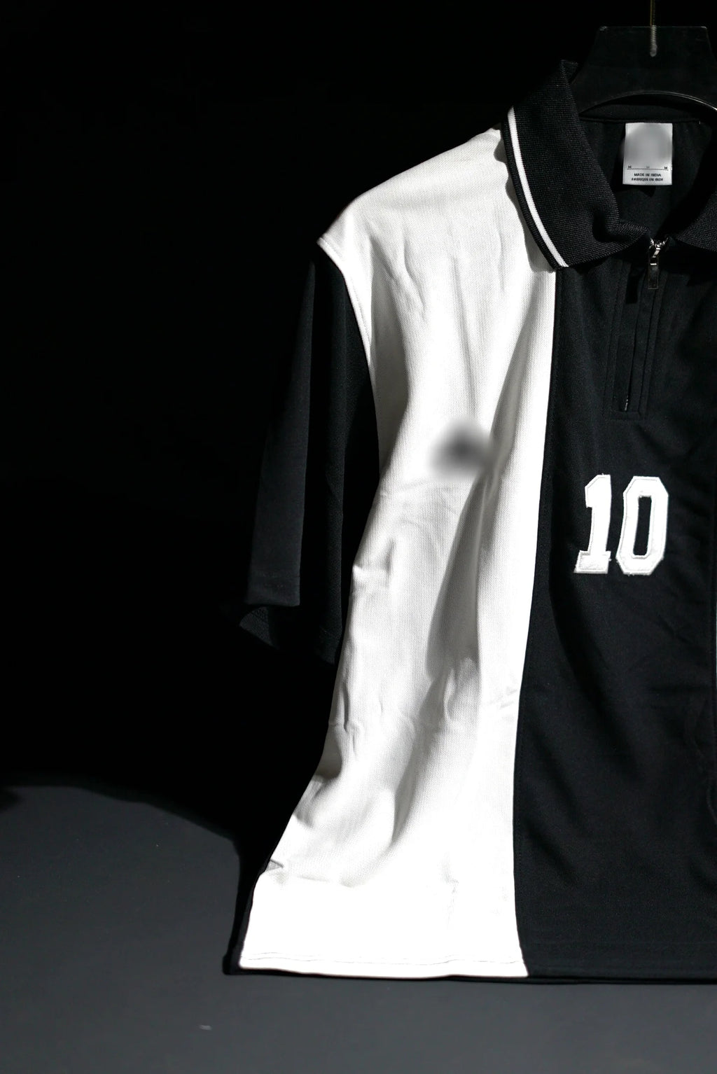 Juventus FC | Polo Casual Tshirt #10 | Special Design | Embroidered Badges | White & Black | Zip with Collared Kit | Regular Fit