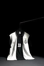 Juventus FC | Polo Casual Tshirt #10 | Special Design | Embroidered Badges | White & Black | Zip with Collared Kit | Regular Fit