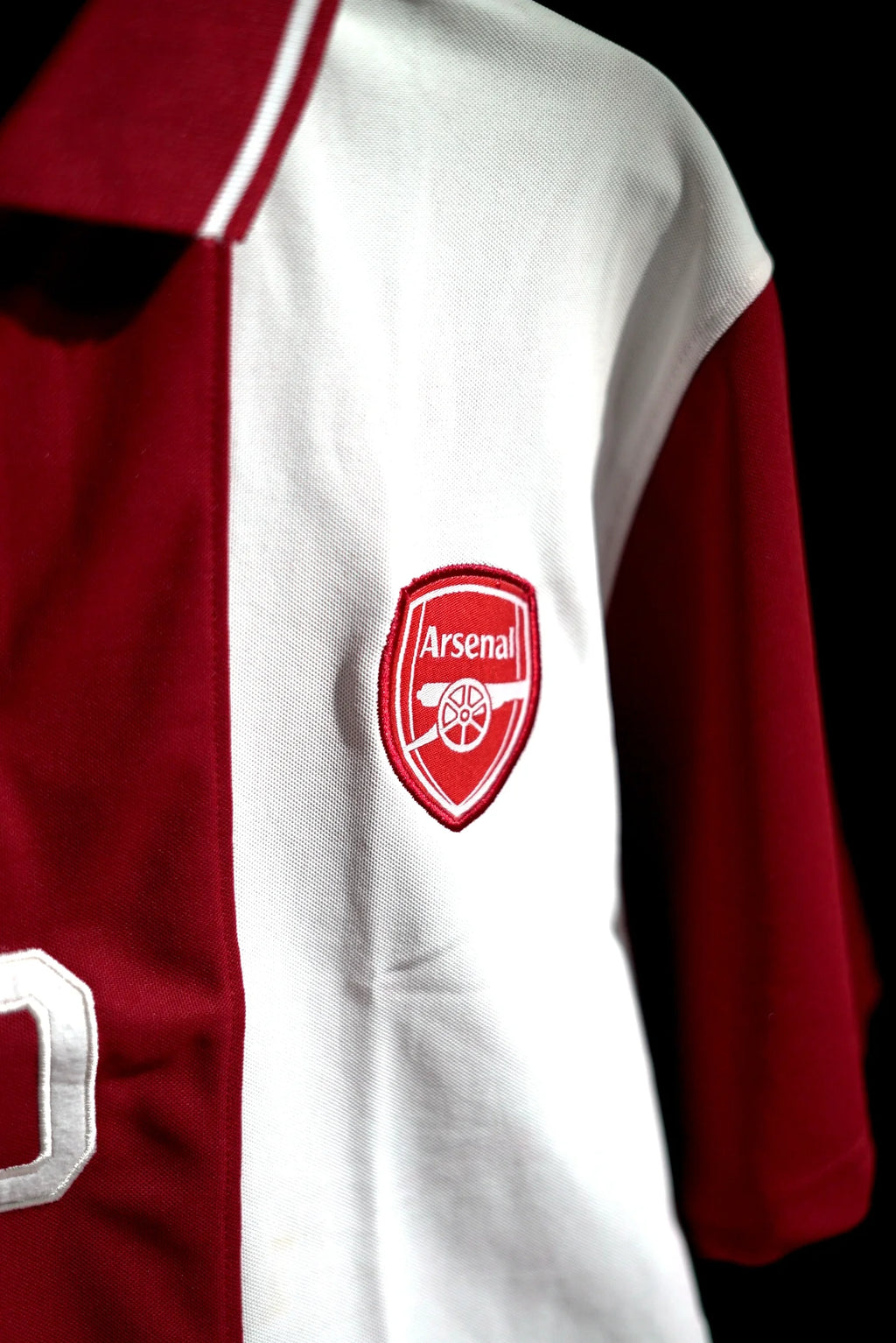 Arsenal FC | Polo Casual Tshirt #10 | Special Design | Embroidered Badges | Red & White | Zip with Collared Kit | Regular Fit
